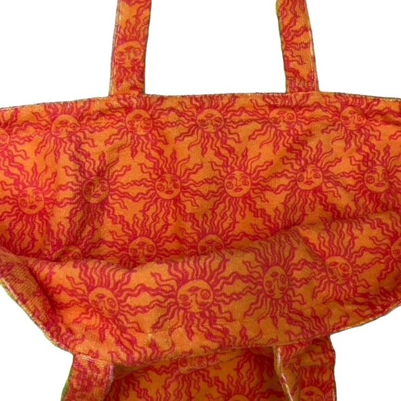 Lucky Printed Terrycloth Reversible Tote Bag Large Beach Poolside B2 - Picture 4 of 9